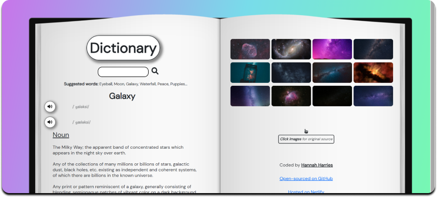 Dictionary Website Application